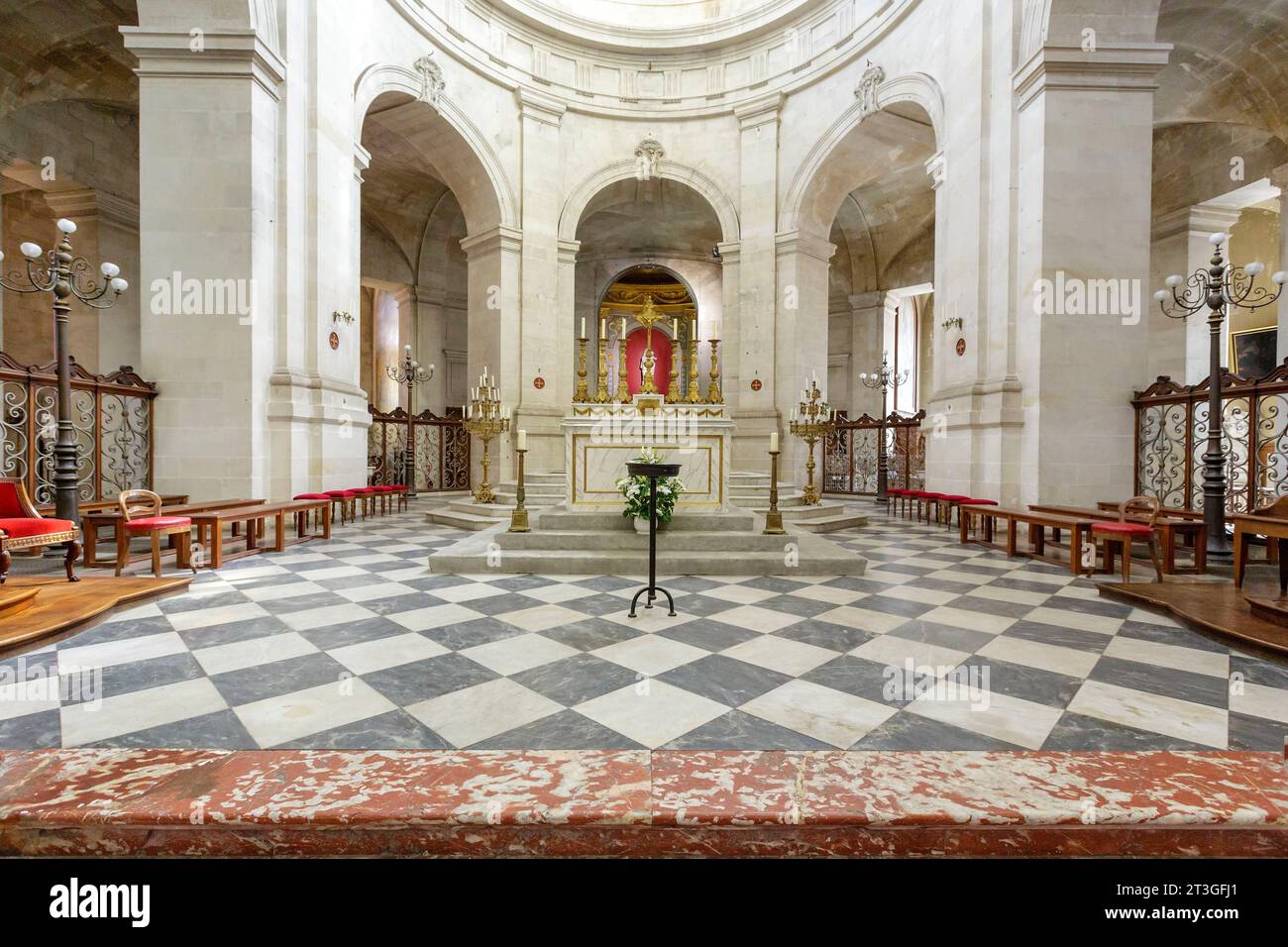 France, Charente Maritime, la Rochelle, cathédrale Saint Louis de la Rochelle construite entre 1742 et 19 sous le second Empire, le chœur Banque D'Images