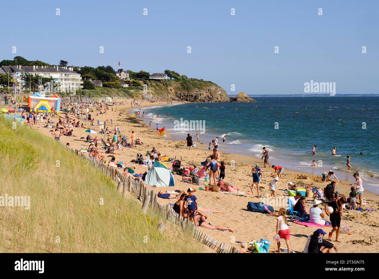 France, Loire Atlantique, Pornichet, Plage Sainte-Marguerite Banque D'Images