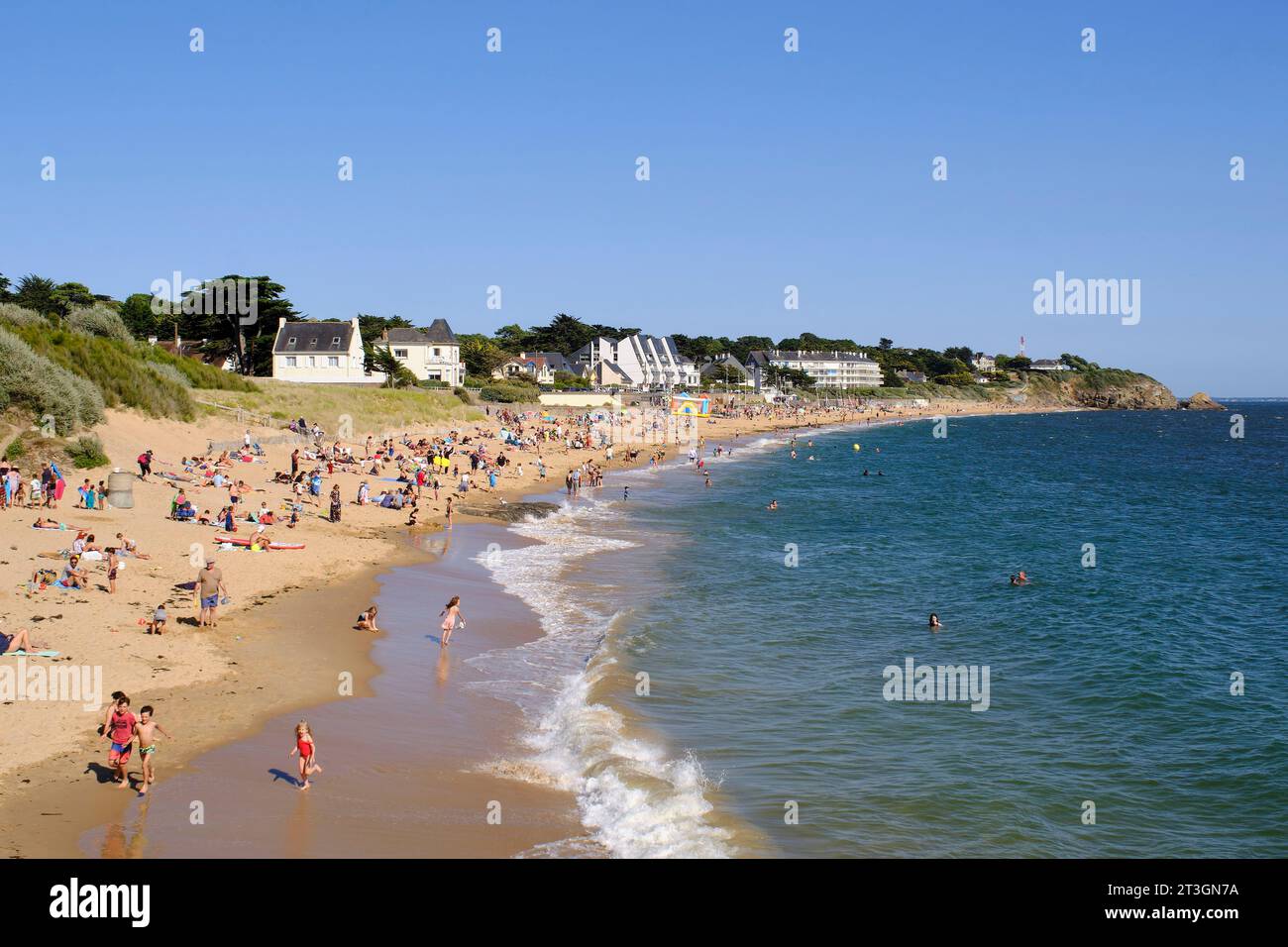 France, Loire Atlantique, Pornichet, Plage Sainte-Marguerite Banque D'Images