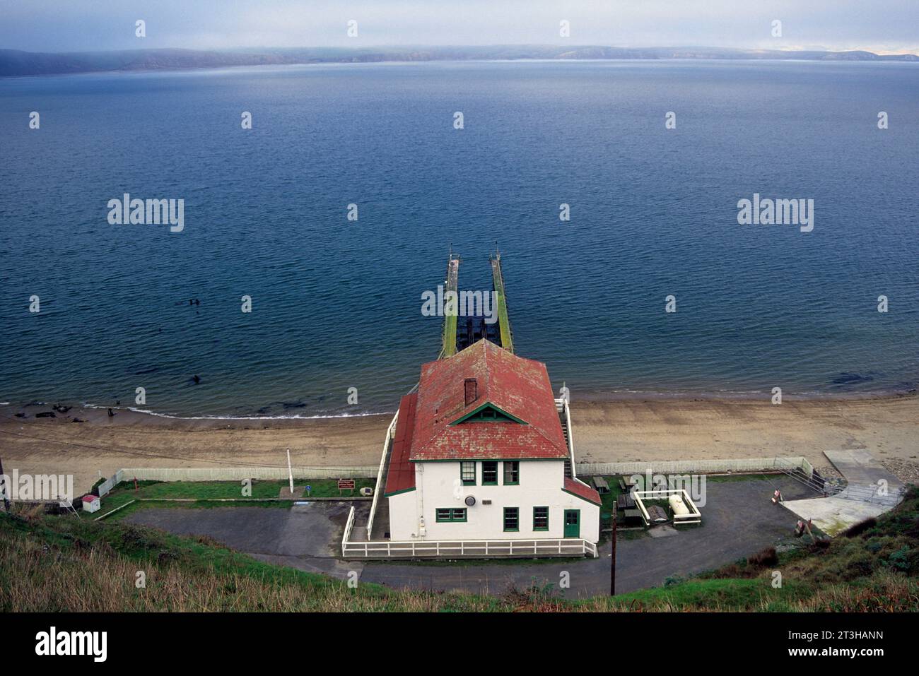 Historique point Reyes Lifeboat Station, point Reyes National Seashore, Californie Banque D'Images