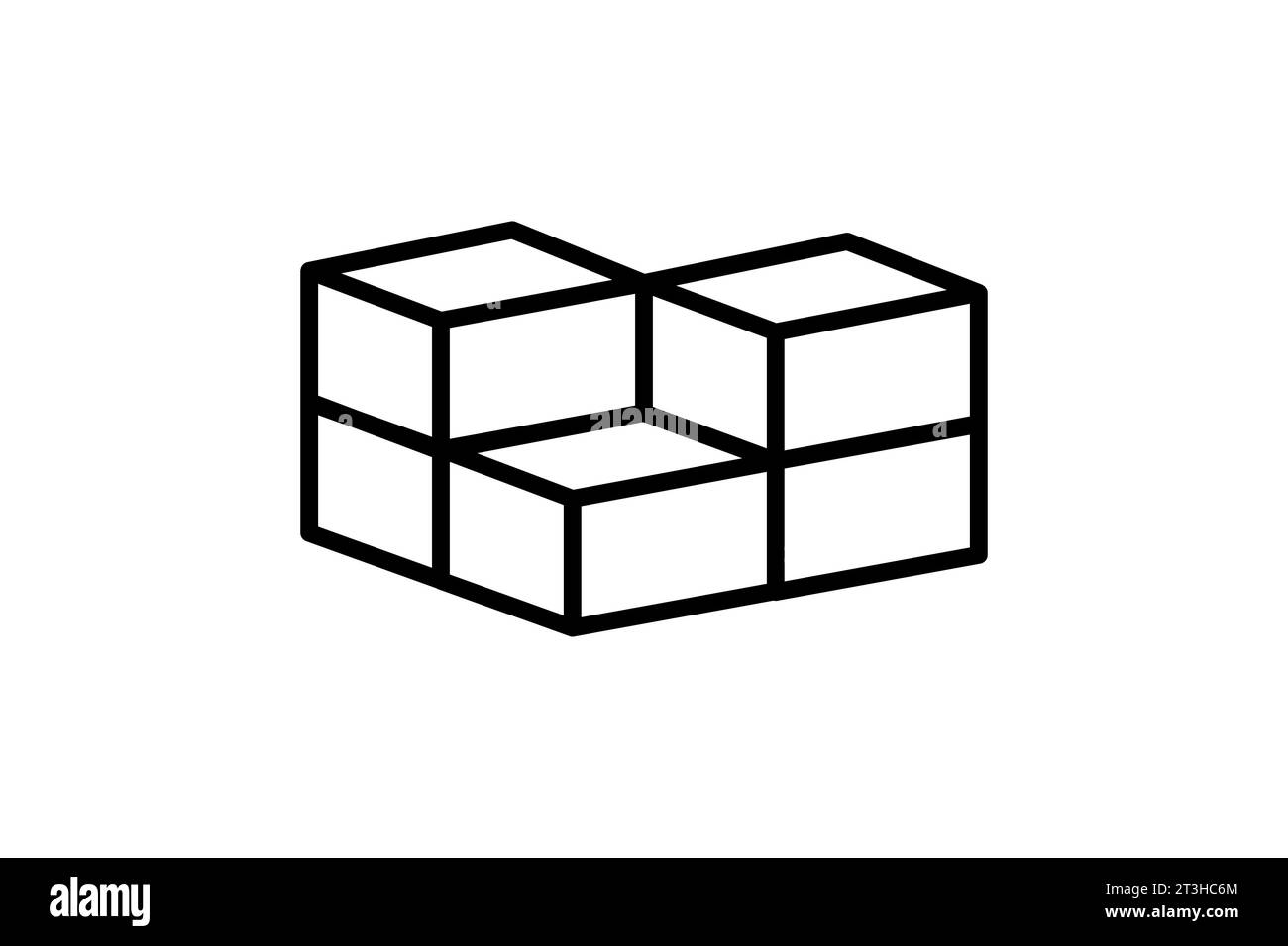 Empiler les paquets. Icône associée à la livraison. Convient pour la conception de sites Web, l'application, les interfaces utilisateur. Style d'icône de ligne. Conception vectorielle simple modifiable Illustration de Vecteur
