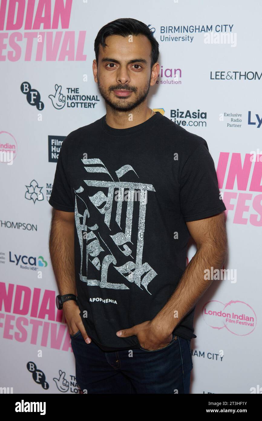 Londres, Royaume-Uni . 25 octobre 2023 . Viraj Juneja photographié au gala d'ouverture du London Indian film Festival 2023 qui s'est tenu au Picturehouse Central. Crédit : Alan D West/EMPICS/Alamy Live News Banque D'Images