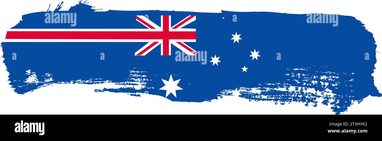 Pinceau drapeau australien , illustration vectorielle sur fond blanc Illustration de Vecteur