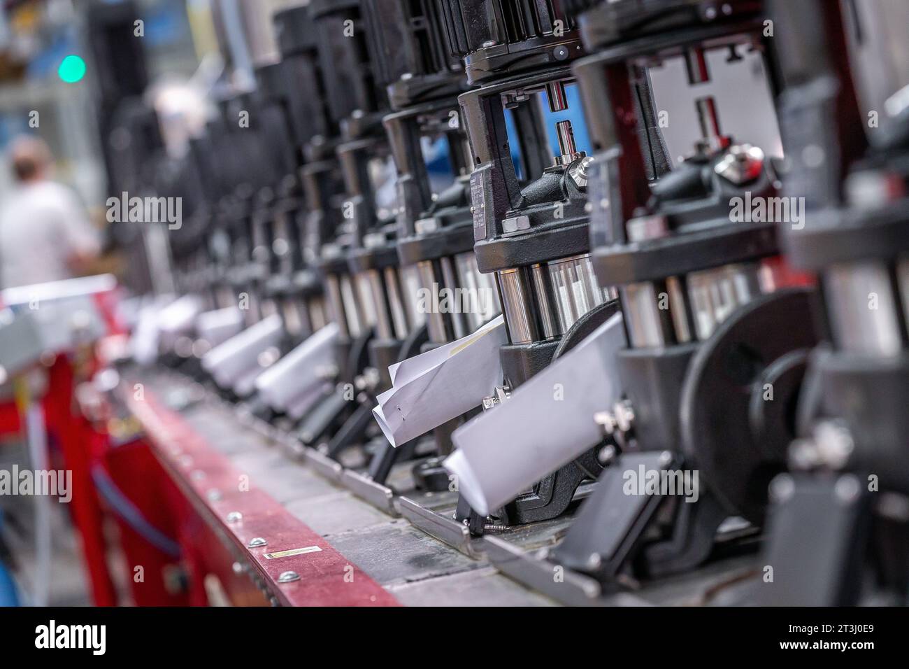 Détail d'une pompe centrifuge électrique haute pression pour l'industrie. Banque D'Images