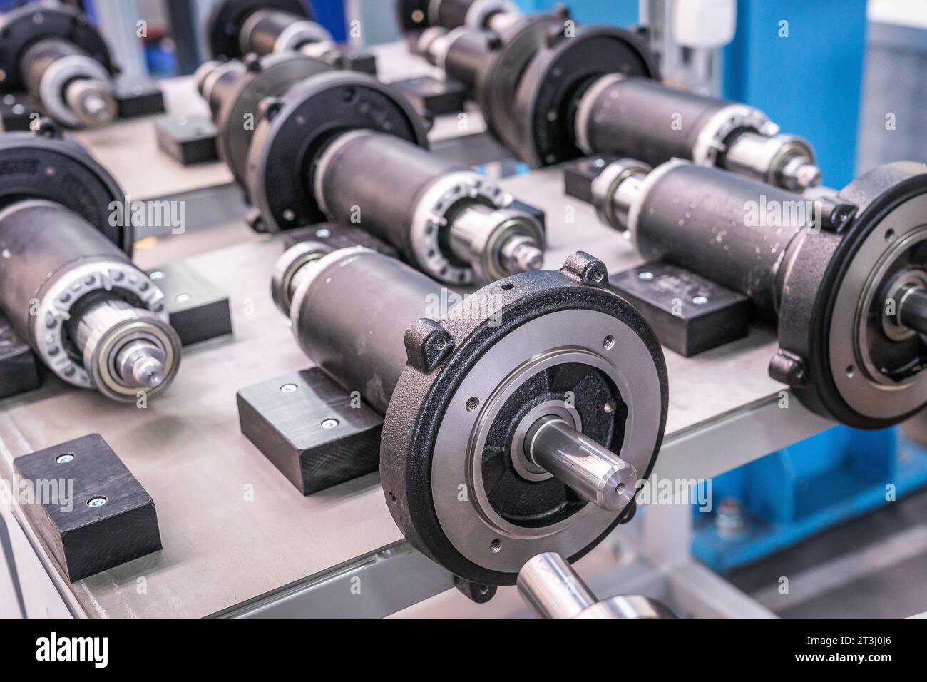 Détail d'une pompe centrifuge électrique haute pression pour l'industrie. Banque D'Images