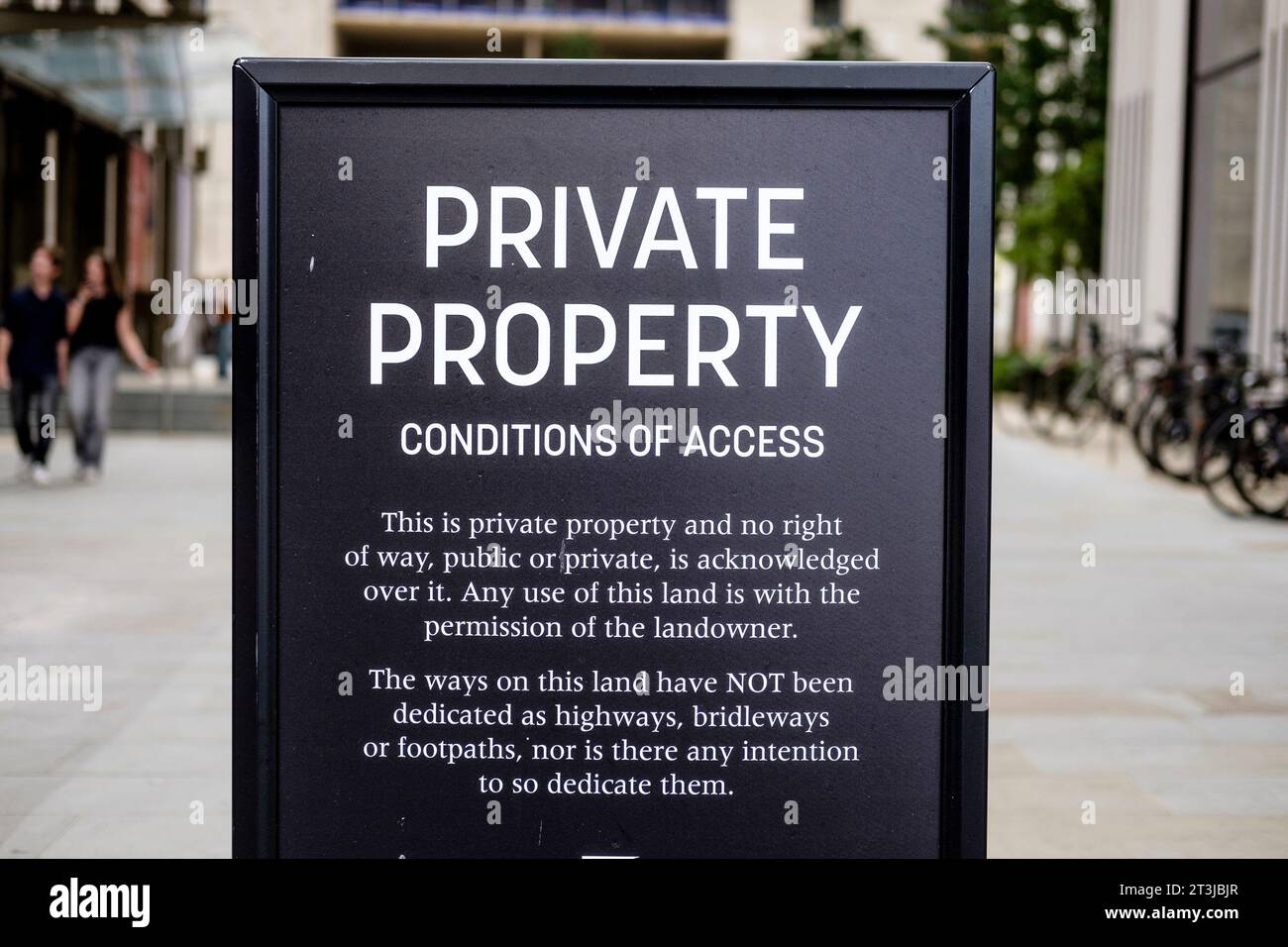 Signe de propriété privée au développement de Southbank place, Londres, Royaume-Uni Banque D'Images