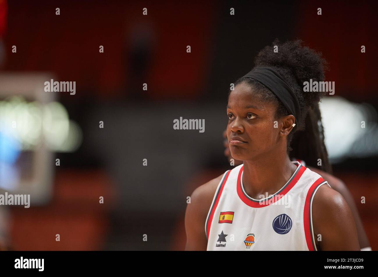 Nadia Fingall de Valencia basket en action lors de l'Euro League Womens round 4 le 25 octobre 2023 au Pavillon Fuente de San Luis (Valencia, Euro L Banque D'Images