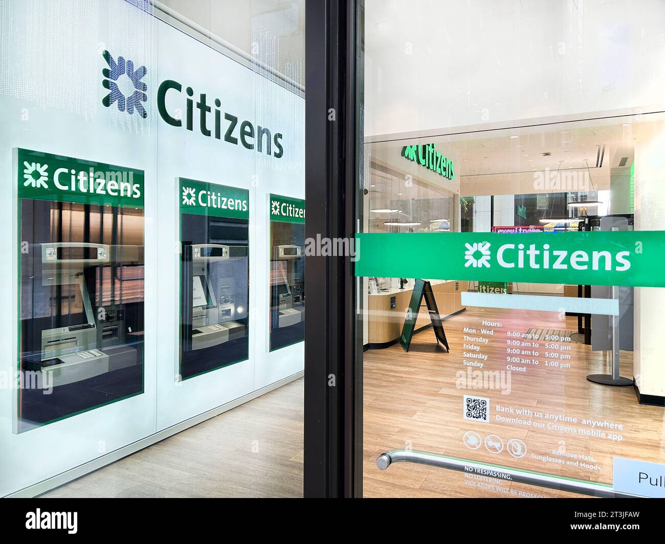 Succursale Citizens Bank, New York City, New York, États-Unis Banque D'Images