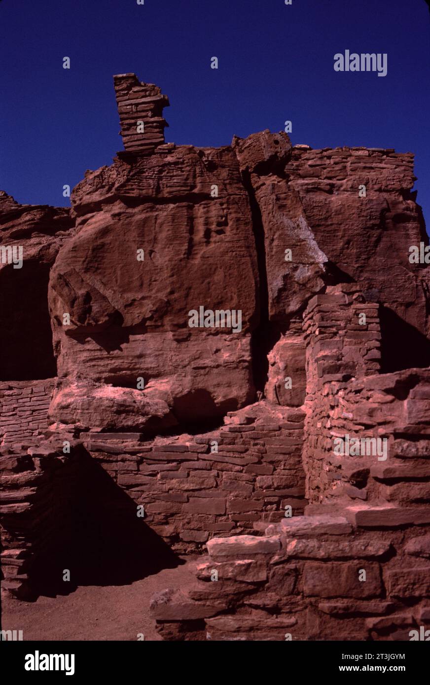 Flagstaff, AZ., États-Unis 9/1998. Wupatki ruines du monument national Wupatki. Construit circa 1040 à 1100 A.D. par le Sinagua. Environ 100 personnes appelaient Wupatki maison en 1100 A.D. Banque D'Images