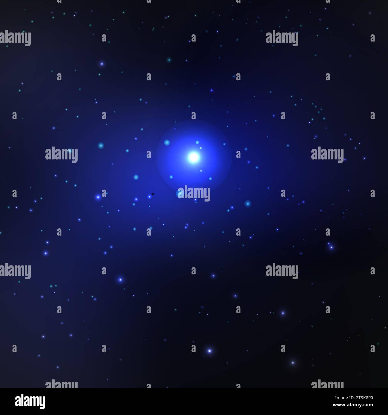 Star Polaris dans le ciel nocturne étoilé profond, espace avec des étoiles. Illustration de Vecteur