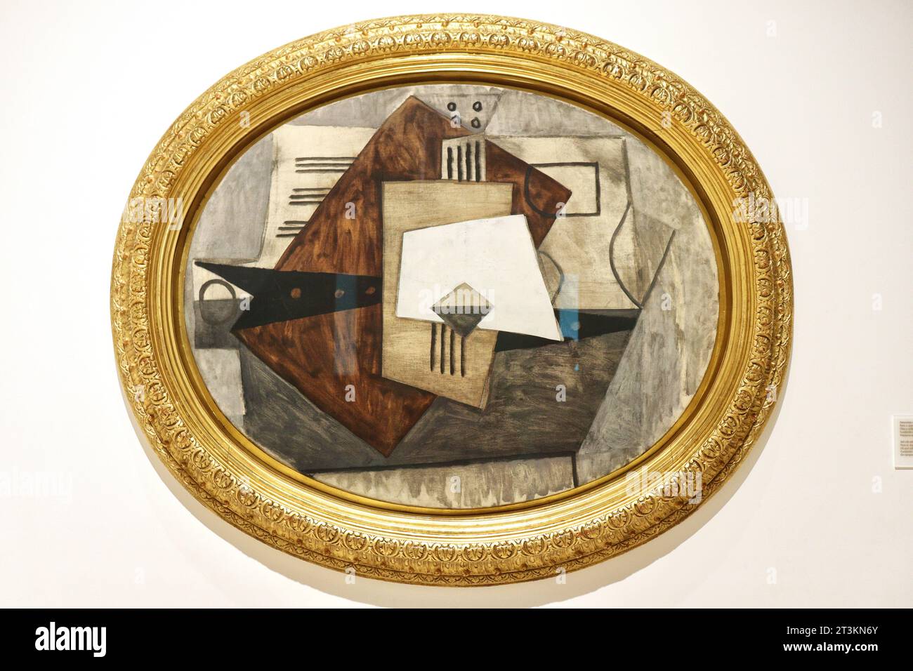 Malaga, Espagne, octobre 2023, peinture de Pablo Picasso, nature morte avec guitare, Musée Picasso de Malaga, Espagne Banque D'Images