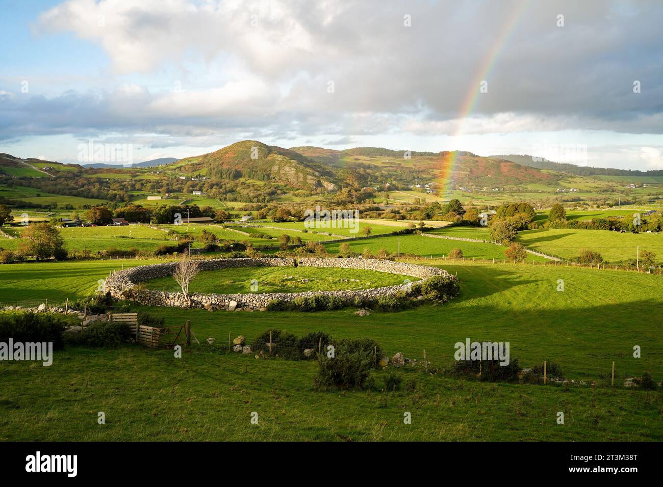 Drumena Cashel dans le comté de Down, Irlande du Nord. Une ancienne ferme fortifiée fortifiée de la période chrétienne primitive. Banque D'Images