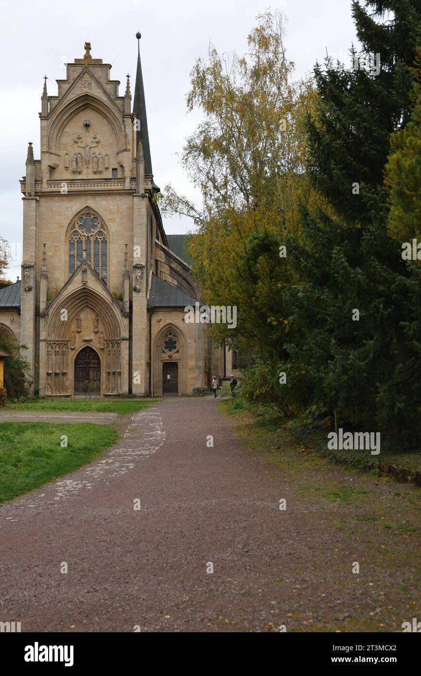 Schulpforte 22.10.2023, Naumburg OT Schulpforte, Klosteranlage - hier die Klosterkirche St.Maria *** Schulpforte 22 10 2023, Naumburg OT Schulpforte, complexe monastère ici l'église du monastère St Maria crédit : Imago/Alamy Live News Banque D'Images