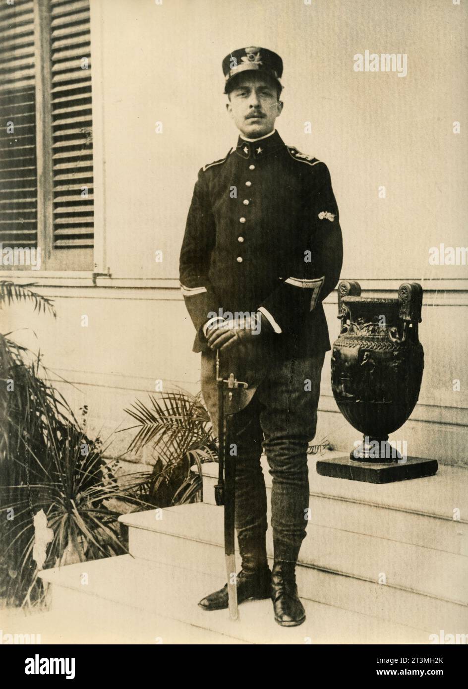 Juriste et politicien italien Vittorio Emanuele Orlando en tant qu'officier militaire, Italie des années 1880 Banque D'Images