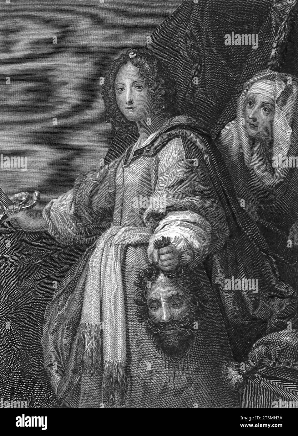 Judith et Holophernes, de l'artiste italien Cristofano Allori, estampe, Allemagne des années 1830 Banque D'Images