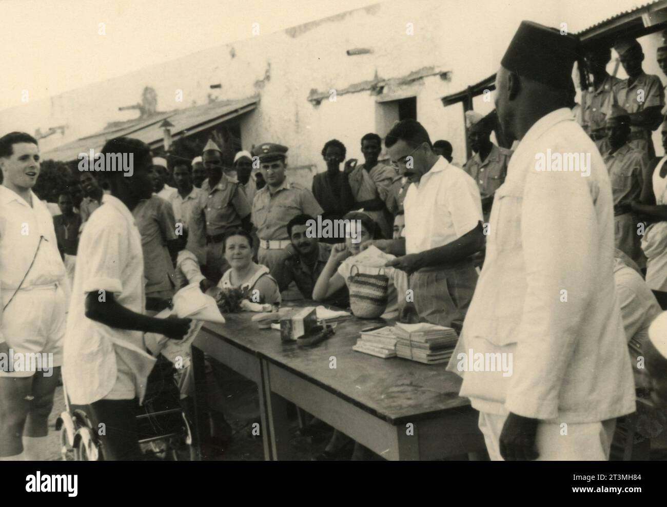 Election des conseils municipaux dans le territoire sous tutelle italien, Hoddur, Somalie 1954 Banque D'Images