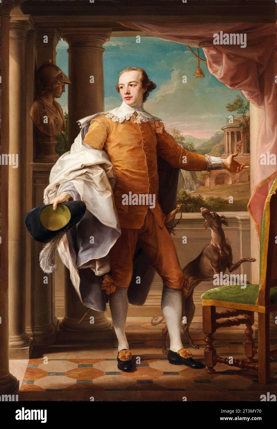 Sir Wyndham Knatchbull-Wyndham, 6e baronnet, (1737-1763), politicien britannique Whig, portrait à l'huile sur toile de Pompeo Batoni, 1758-1759 Banque D'Images