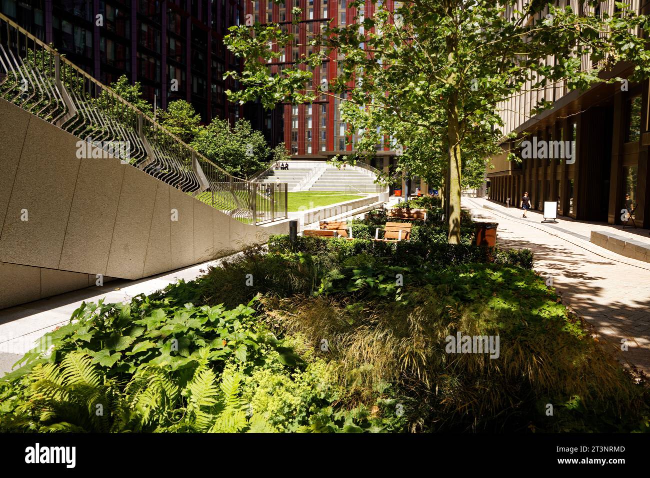 Symphony Park, centre-ville de Manchester, Angleterre. Banque D'Images