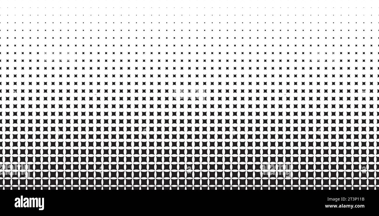 Motif en pointillés demi-tons noir et blanc. Illustration de Vecteur