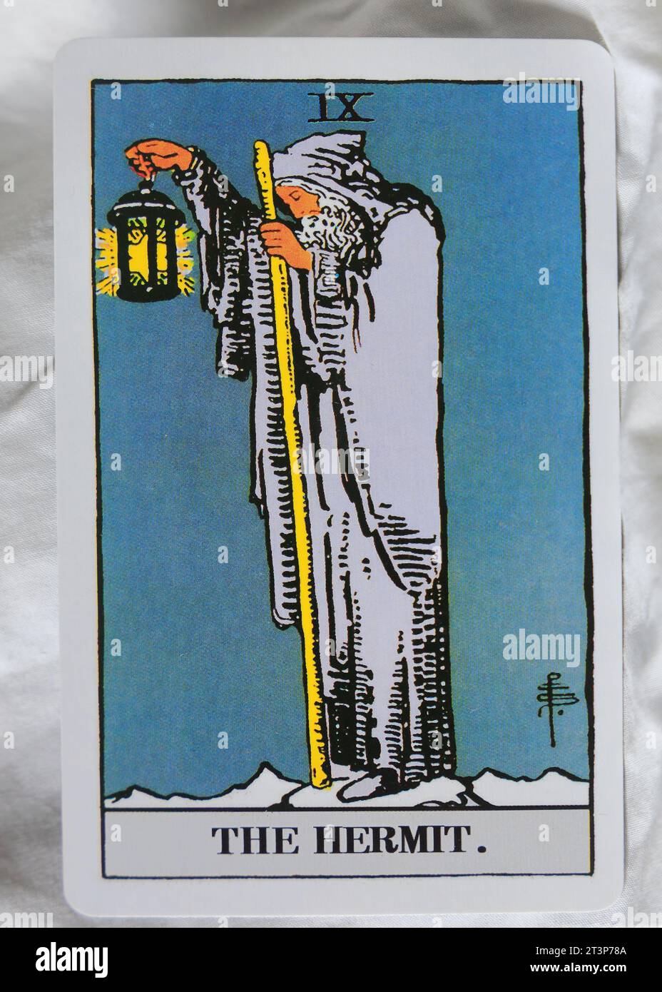 L'Hermite. Carte de tarot individuelle Banque D'Images