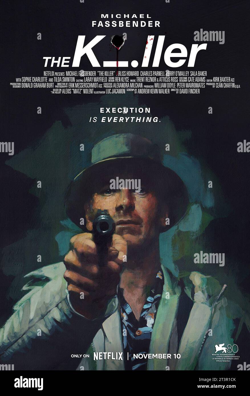 Le poster du tueur Michael Fassbender Banque D'Images