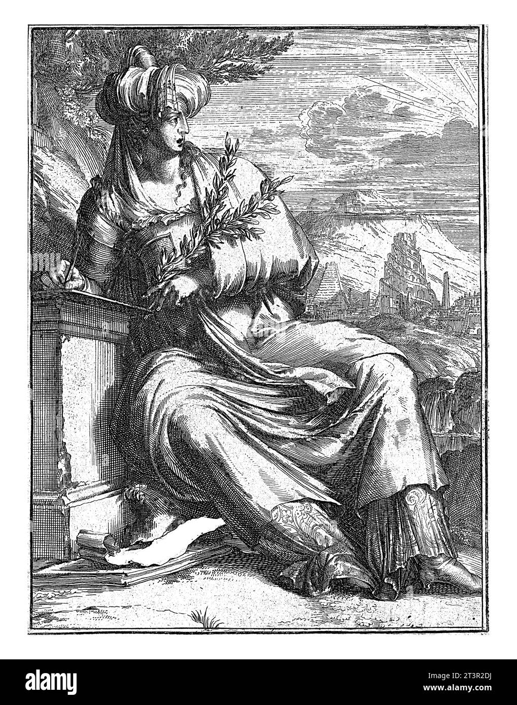 Sibylle lybienne, Romeyn de Hooghe (attribué à), 1688 Sibylle lybienne Banque D'Images