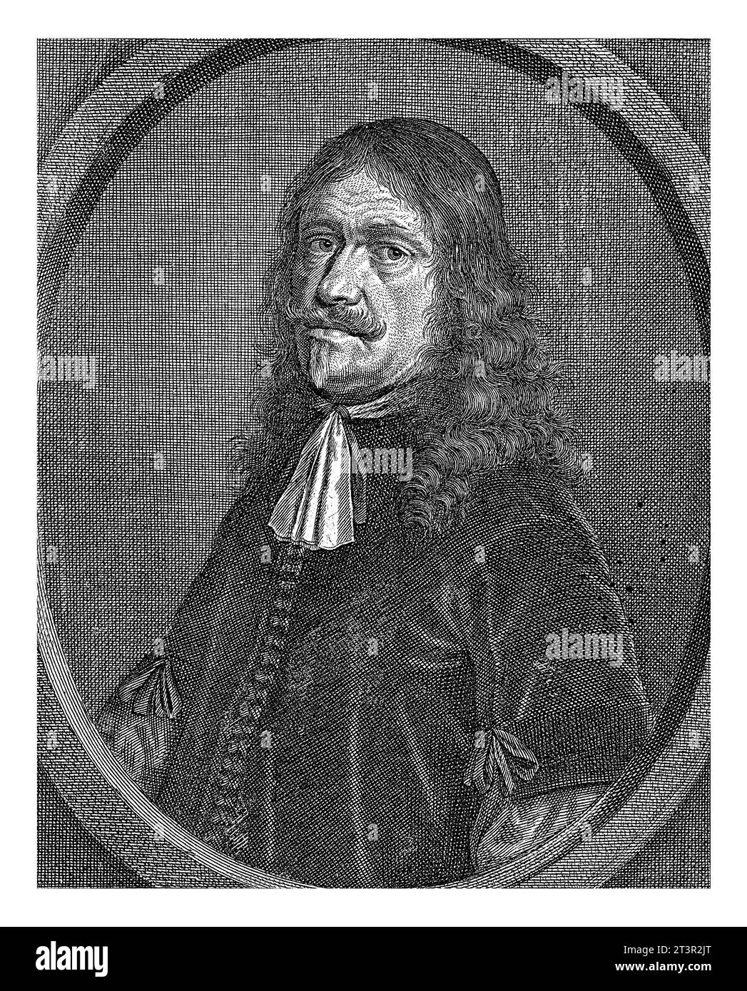Portrait de Simon Peter Tilemann, Christiaan Hagen, d'après Simon Peter Tilemann, 1668 Portrait à gauche de Simon Peter Tilemann à l'âge de 67 ans Banque D'Images
