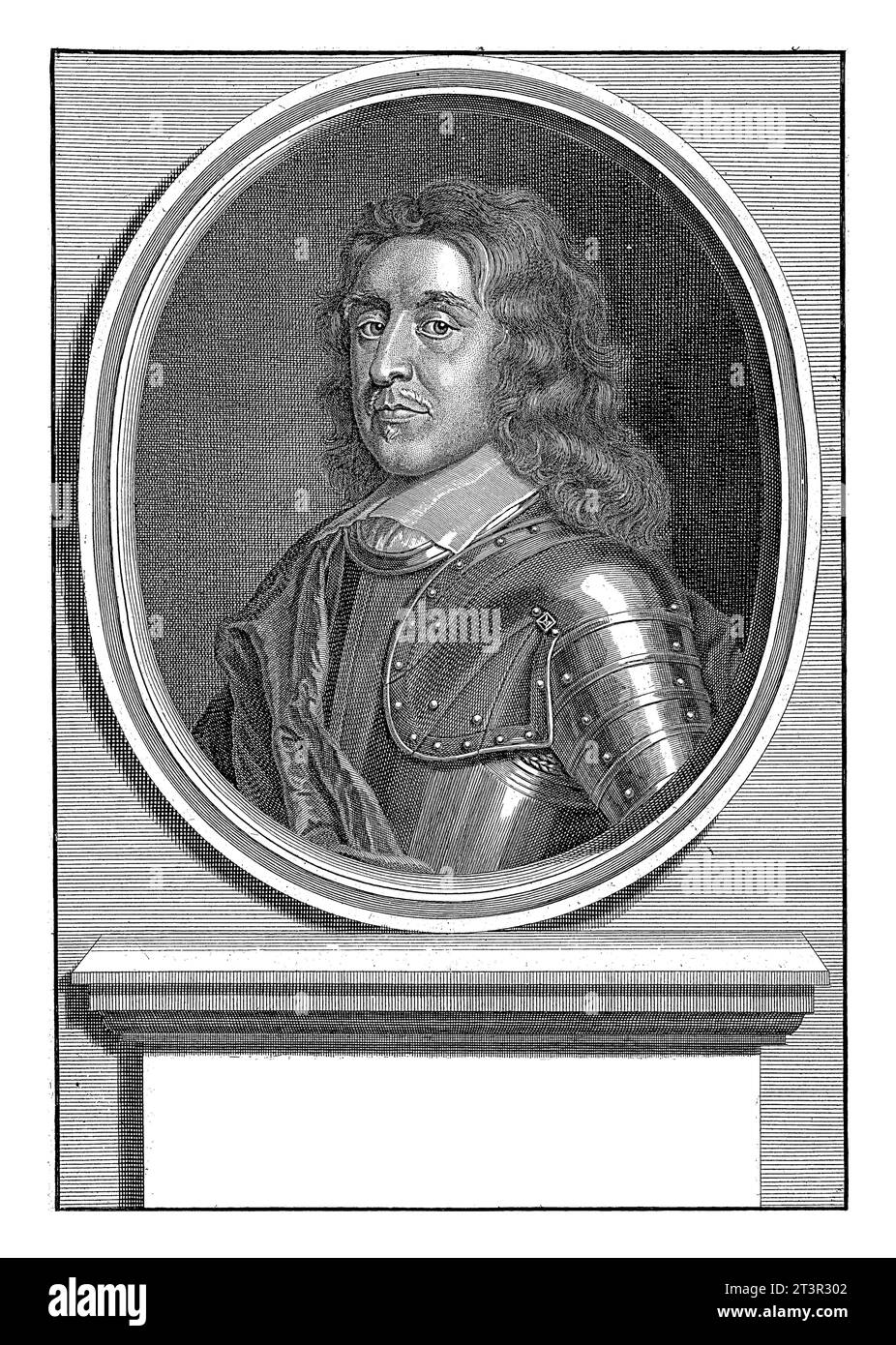 Portrait d'Oliver Cromwell, Lord protecteur d'Angleterre, Bernard Picart, 1728 Banque D'Images