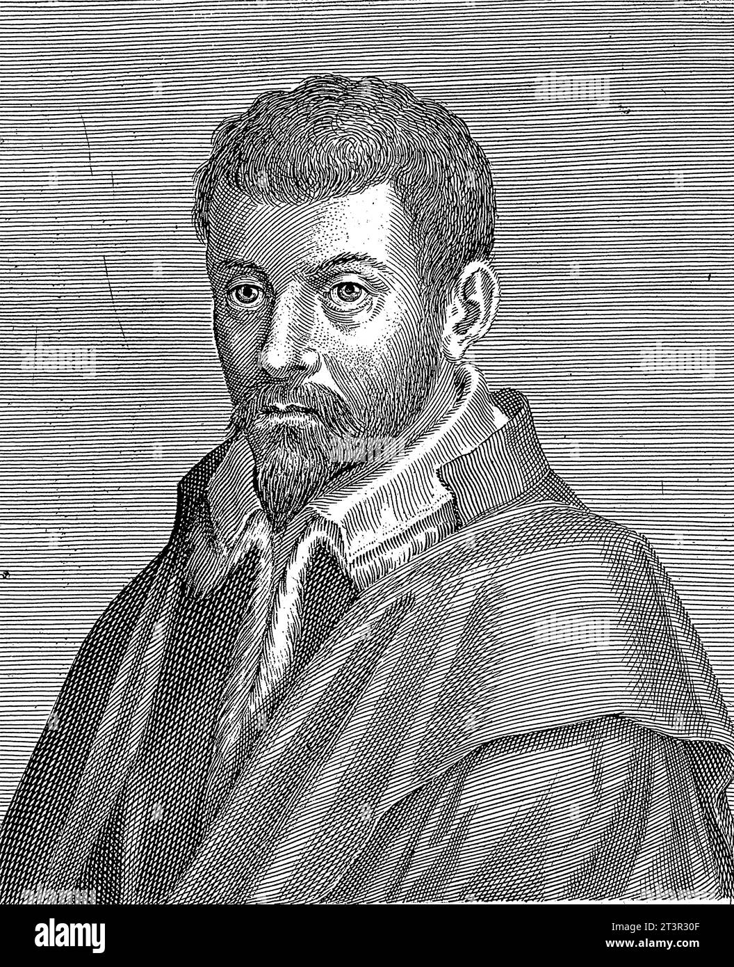 Portrait du peintre Pietro Malombra, Monogrammiste IP (Italie), c. 1600 - c. 1699 Banque D'Images