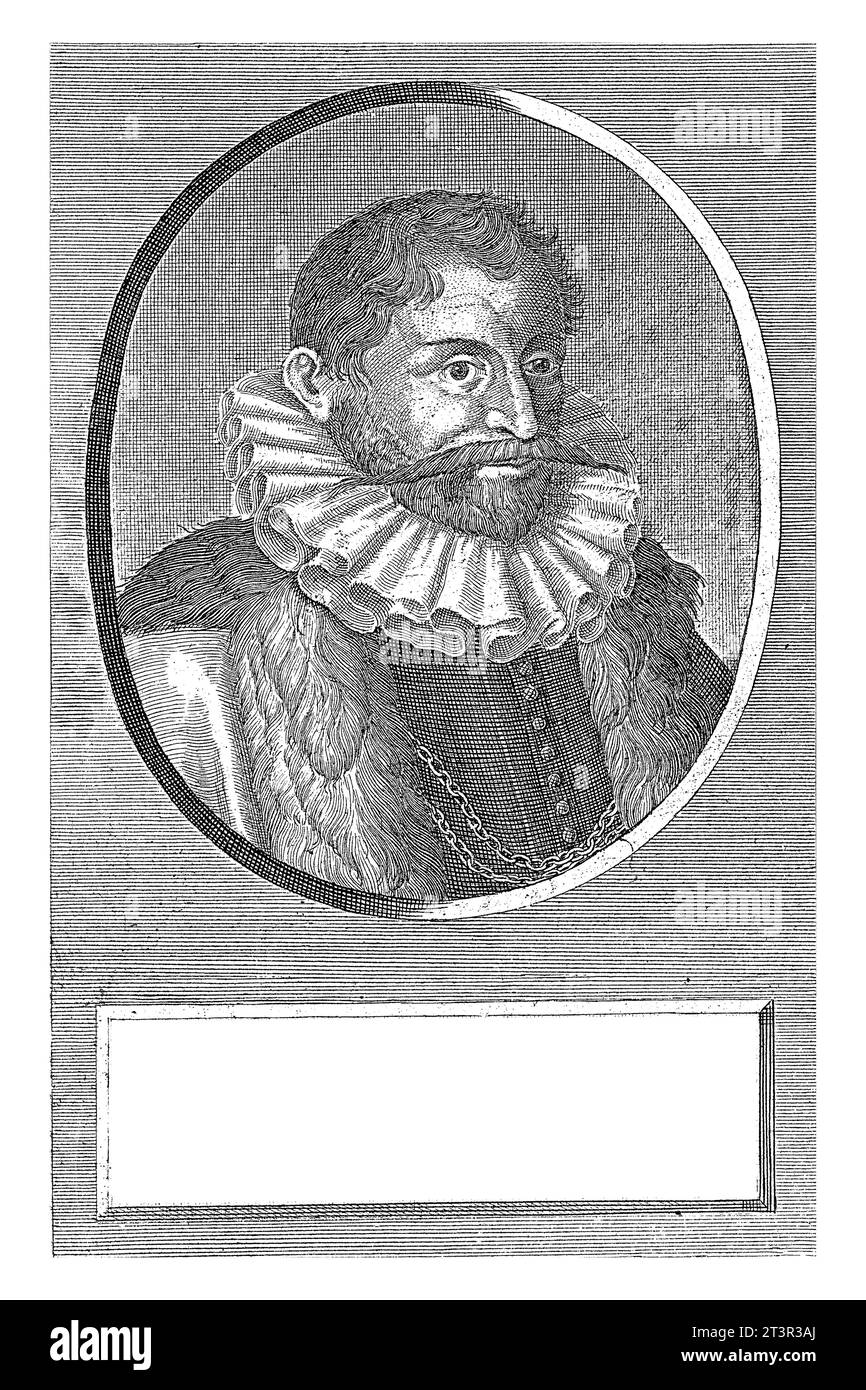 Portrait de Johan van der Does, seigneur de Noordwijk, Iven Besoet, d'après Matthias van der Eyck, 1730 - 1769 Banque D'Images