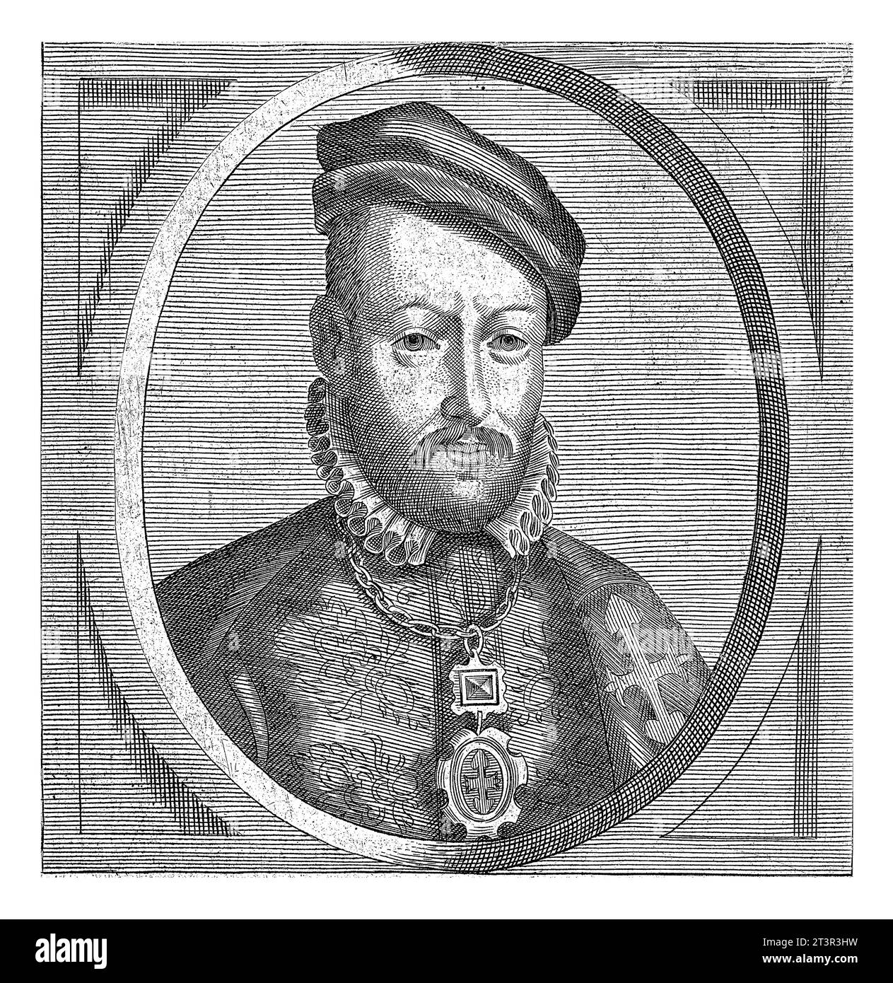 Portrait de Don Luis de Requesens y Zunega, H. van der Heyden, 1600 - 1699 Banque D'Images Portrait de Don Luis de Requesens y Zunega, H. van der Heyden, 1600 - 1699 Banque D'Images