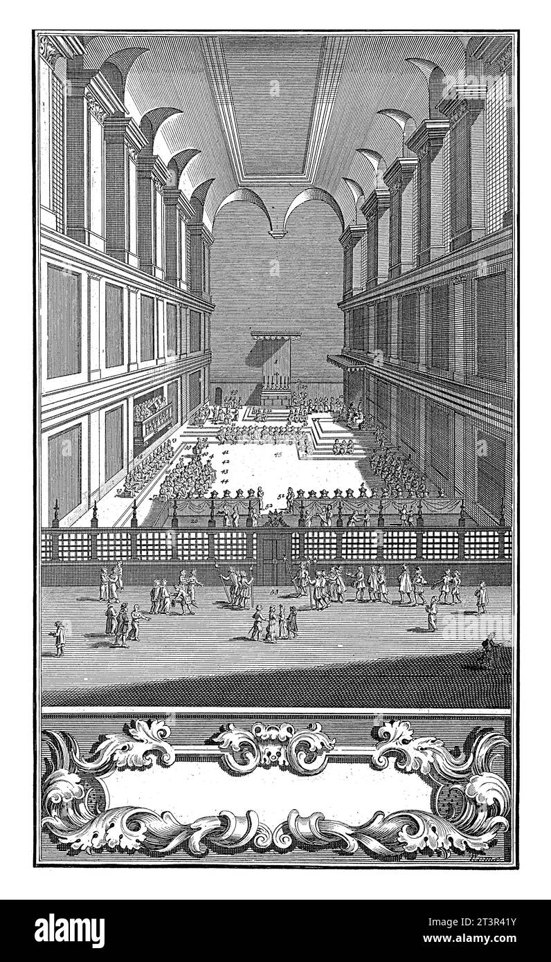 Chapelle papale, Bernard Picart (atelier de), 1723 la Chapelle du Pape à Rome. Banque D'Images