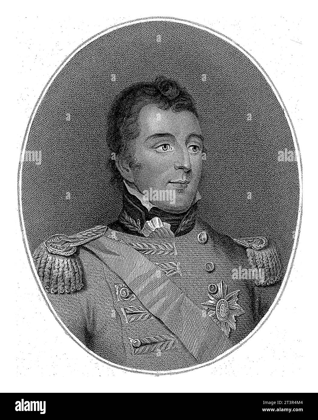 Portrait d'Arthur Wellesley, marquis de Wellington, Guillaume de Senus, d'après Robert Home, 1808 - 1851 Portrait d'Arthur Wellesley, marquis de Welli Banque D'Images