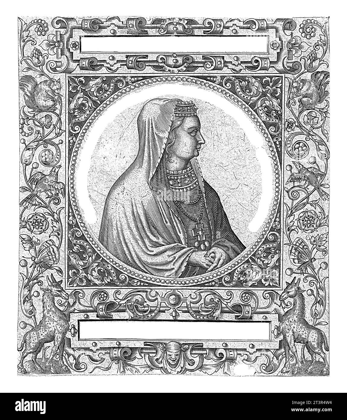 Portrait du sultane Donice, Theodor de Bry, d'après Jean Jacques Boissard, 1596 Portrait rond du sultane d'après l'exemple d'une pièce de monnaie. Banque D'Images