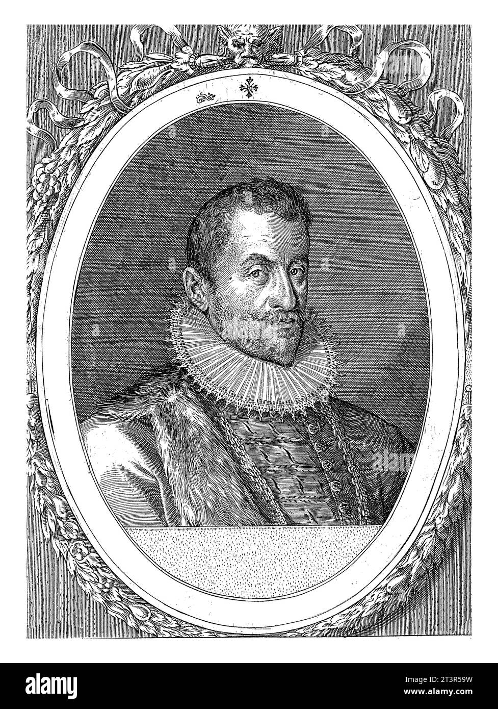 Portret van Ridder Matthias Thalmann, Dominicus Custos, d'après Hans von Aachen, c. 1600 - c. 1615 Banque D'Images