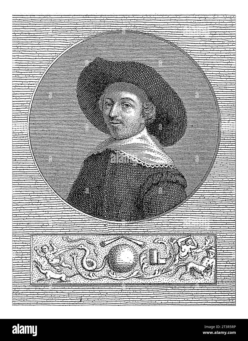 Portrait de Jan van der Heyden, Jacob Ernst Marcus, d'après Jacob Houbraken, 1784 - 1826 Portrait de Jan van de der Heyden, artiste et inventeur du feu Banque D'Images