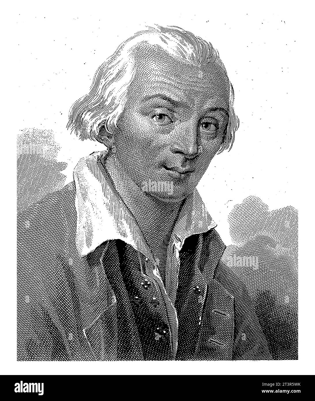 Portrait d'un homme, tourné à droite, J.F. Cazenave, d'après Deveria, 1780 - 1849, vintage gravé. Banque D'Images
