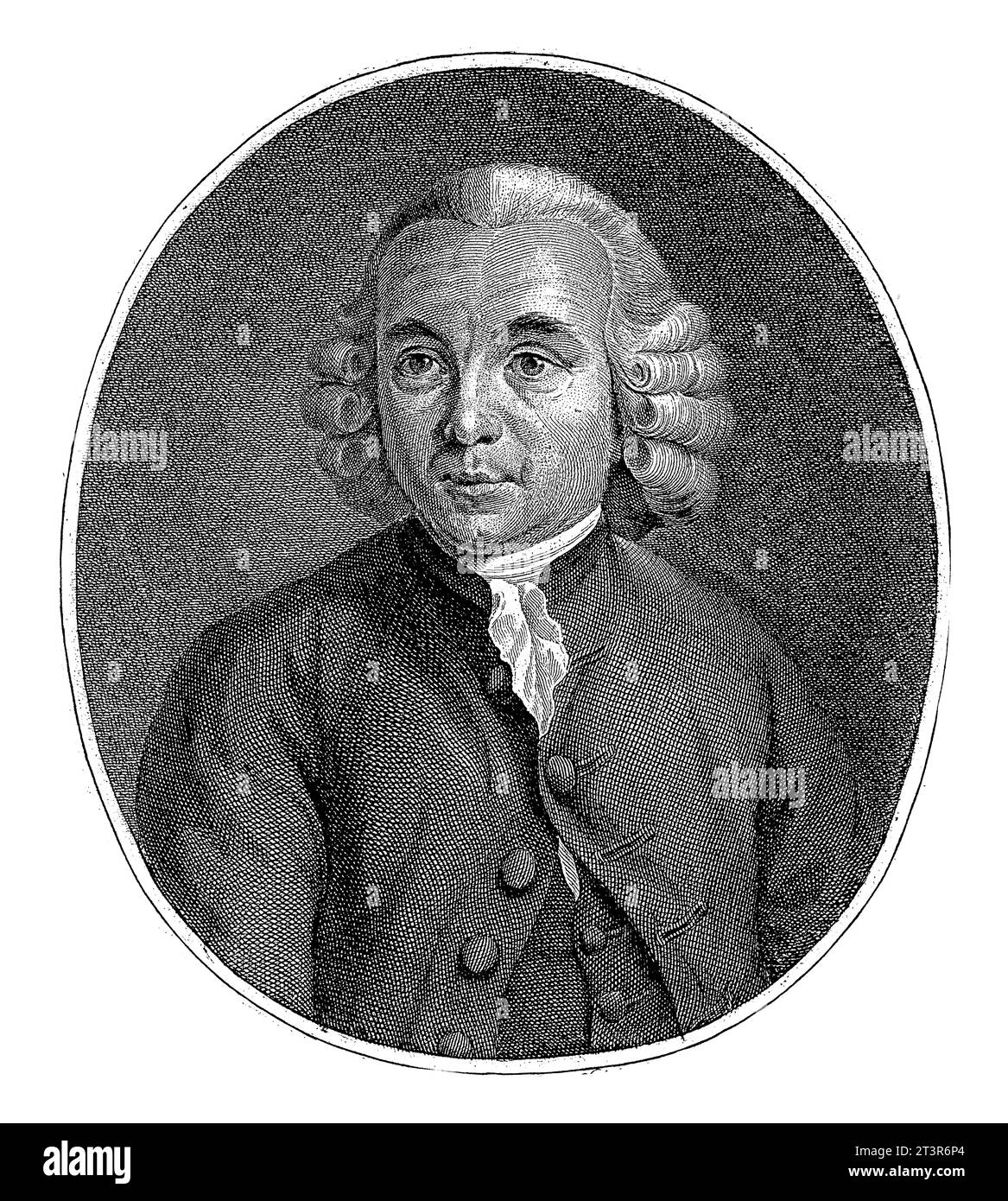 Portrait du mathématicien et physicien néerlandais Jean Henri van Swinden. Banque D'Images
