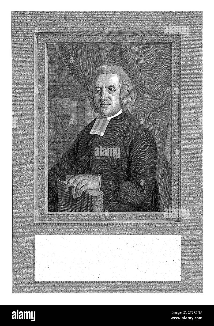 Portrait de Petrus Haack, Reinier Vinkeles (I), d'après Adriaan de Lelie, 1791 Portrait de Petrus Haack, poète et prédicateur à Amsterdam. Banque D'Images