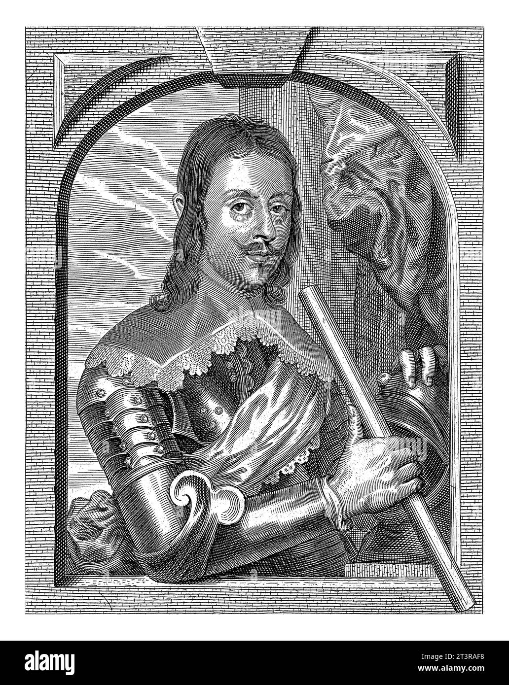 Portrait de Ferdinando II de Médicis, Pieter de Jode (II), 1645 buste Portrait de Ferdinando II de Médicis, Grand-Duc de Toscane, en armure. Banque D'Images