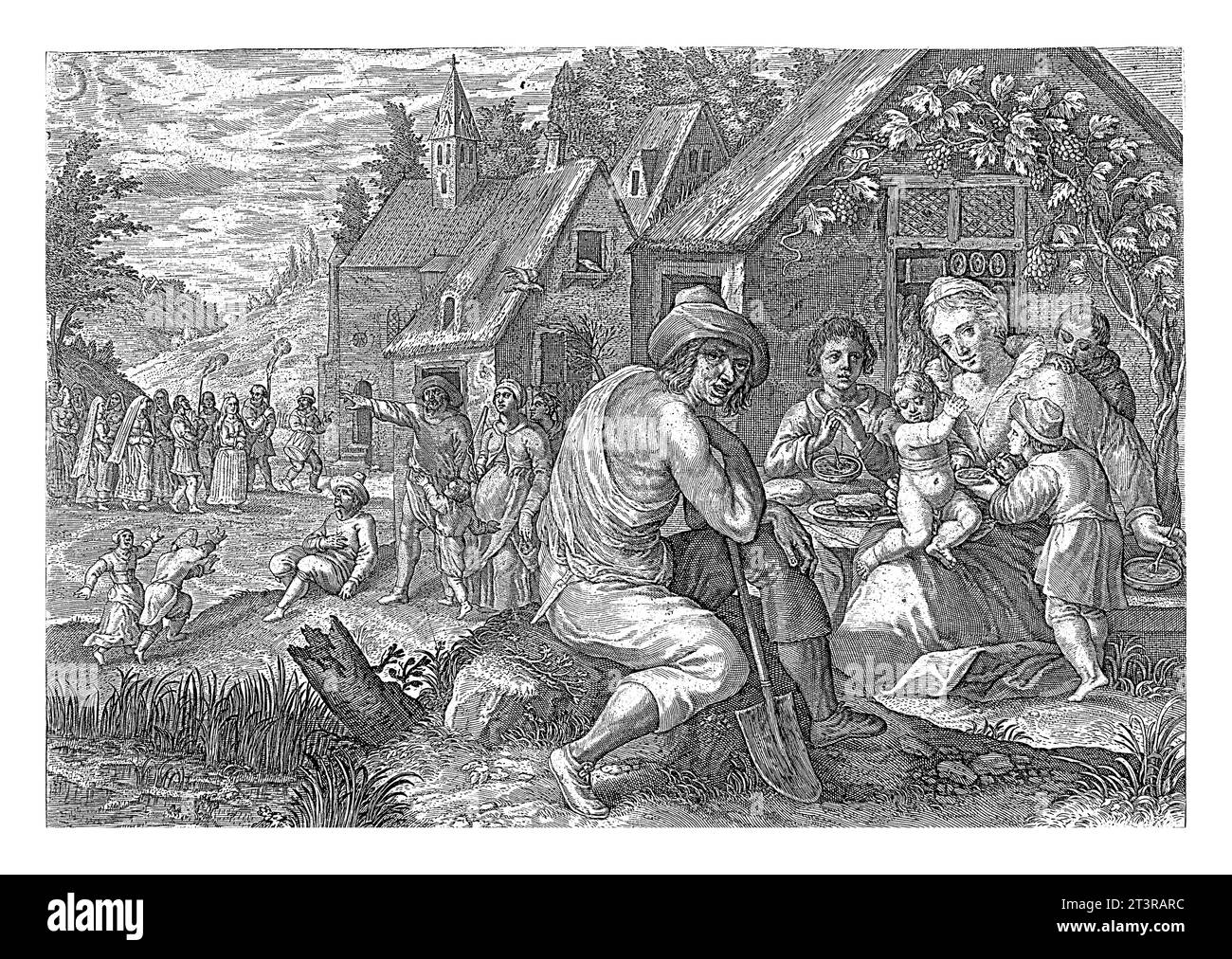 Le bon mariage, Crispijn van de passe (II), d'après Crispijn van de passe (I), 1611 - 1639 l'imagination du bon mariage : hériter avec un Peasa Banque D'Images