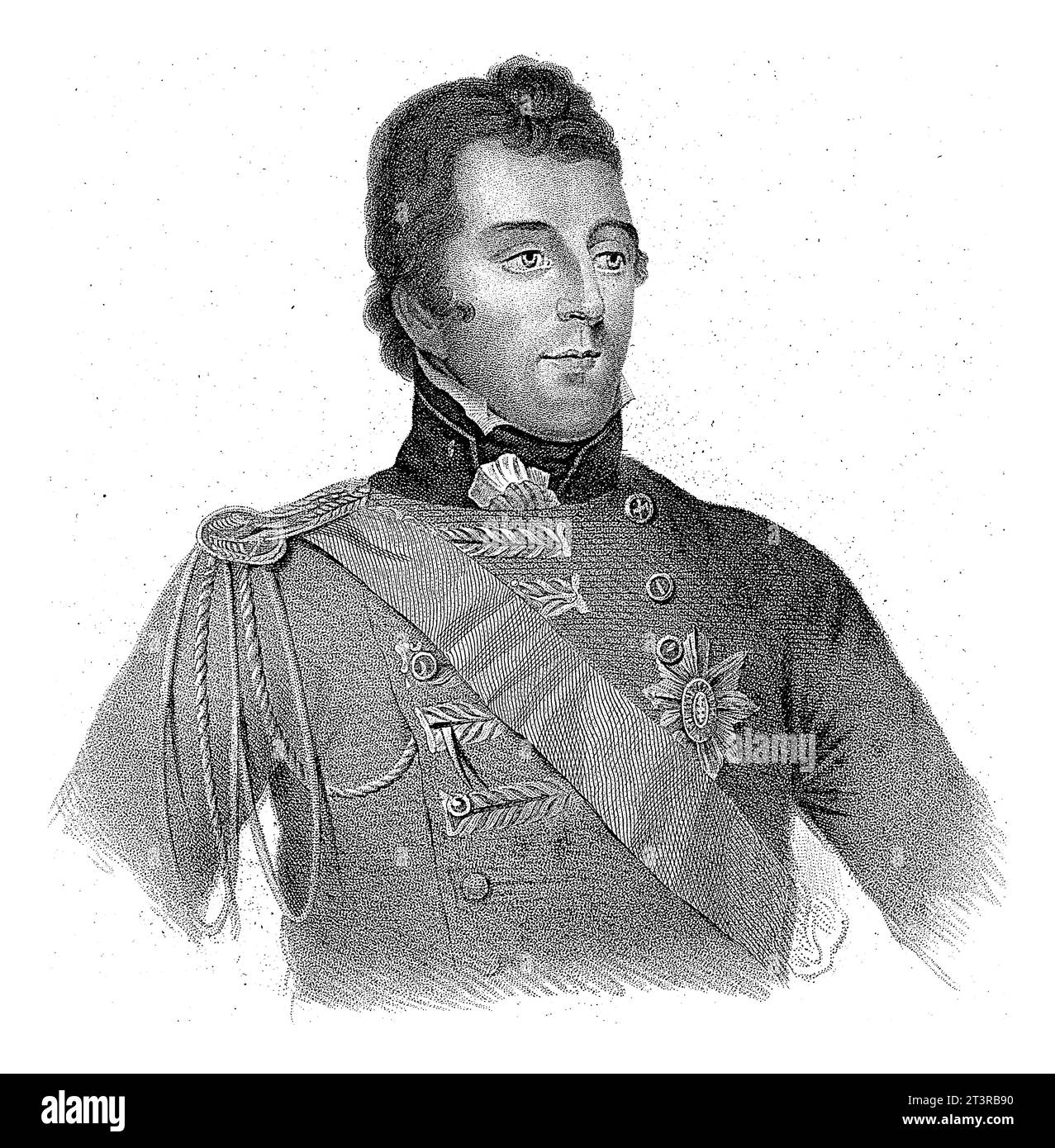 Portrait d'Arthur Wellesley, marquis de Wellington, Guillaume de Senus, d'après Robert Home, 1808 - 1851 Portrait d'Arthur Wellesley, marquis de Welli Banque D'Images
