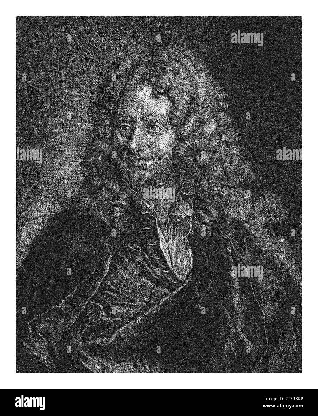 Portrait de Nicolas Boileau-Despreaux, Jan de Groot, 1722 - 1776 le poète français Nicolas Boileau-Despreaux avec une perruque. Banque D'Images