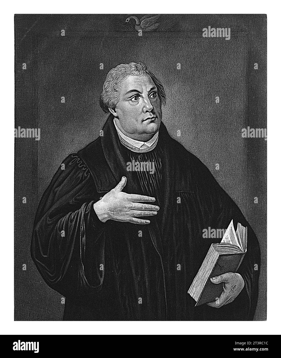 Portrait de Martin Luther, Frederik Christiaan Bierweiler, d'après Lucas Cranach (I), 1803 - après 1833 Banque D'Images