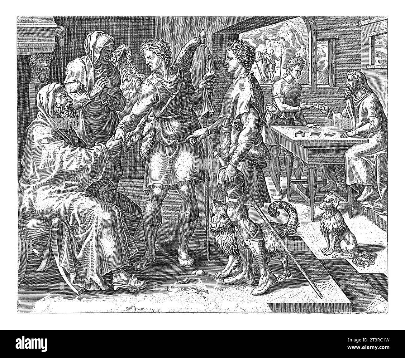 Raphael archangel Banque d'images noir et blanc - Alamy