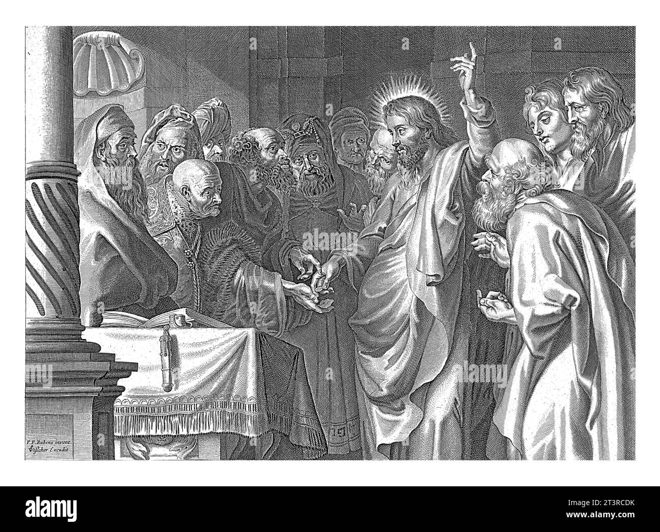 L'ange du Seigneur tue les Assyriens, anonymes, après Pieter Claesz. Soutman, d'après Peter Paul Rubens, 1652 - 1702 dans la nuit un ange tue M. Banque D'Images