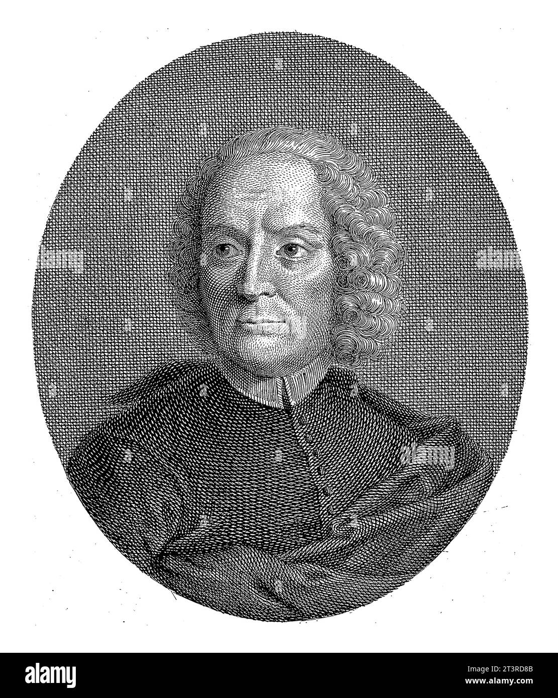 Portrait de Domenico Lazzarini, Francesco Bartolozzi, d'après Giovanni Domenico Campiglia, 1738 - 1815 Portrait de Domenico Lazzarini dans un ovale, vintag Banque D'Images