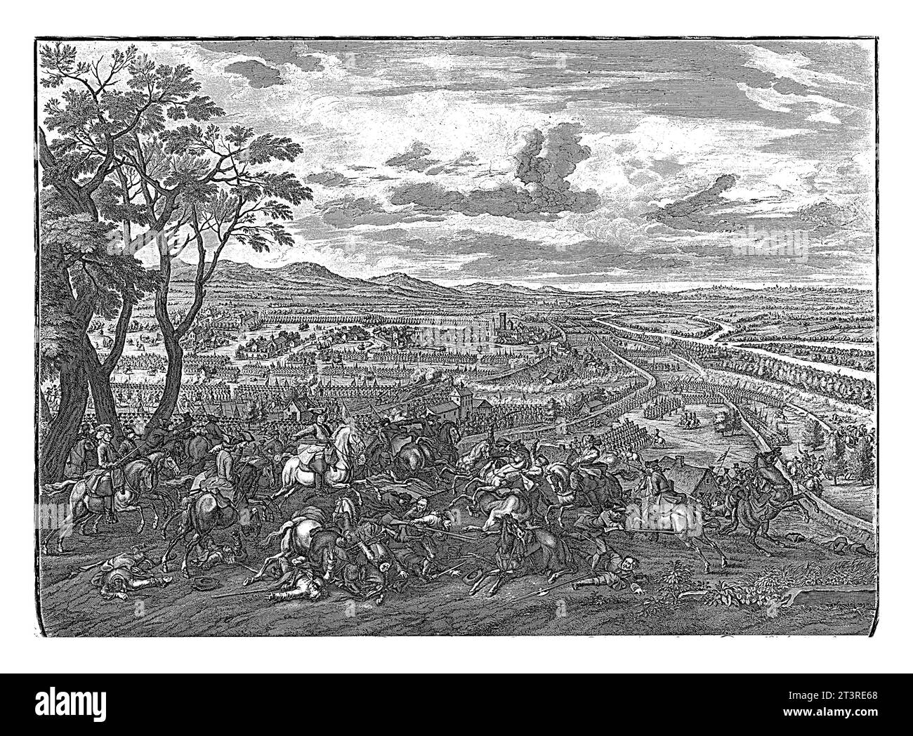 Bataille de Luzzara, 1702, Jan van Huchtenburg, 1729 bataille de Luzzara avec une victoire des alliés sous le prince Eugène de Savoie contre les Français Banque D'Images