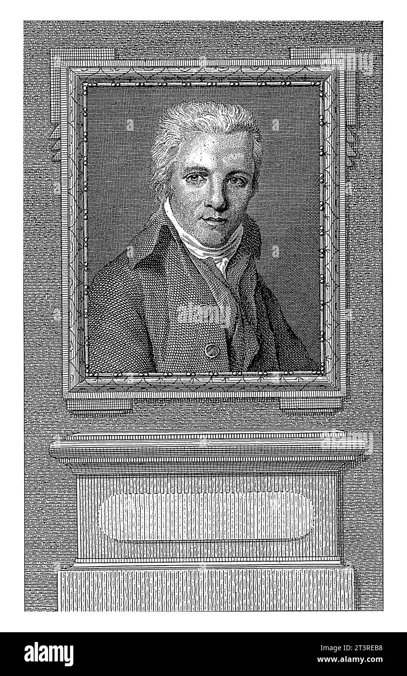 Portrait de Jacobus Blauw, Reinier Vinkeles (I), d'après Jacques-Louis David, 1798 Portrait de Jacobus Blauw, avocat et diplomate à Paris. Banque D'Images