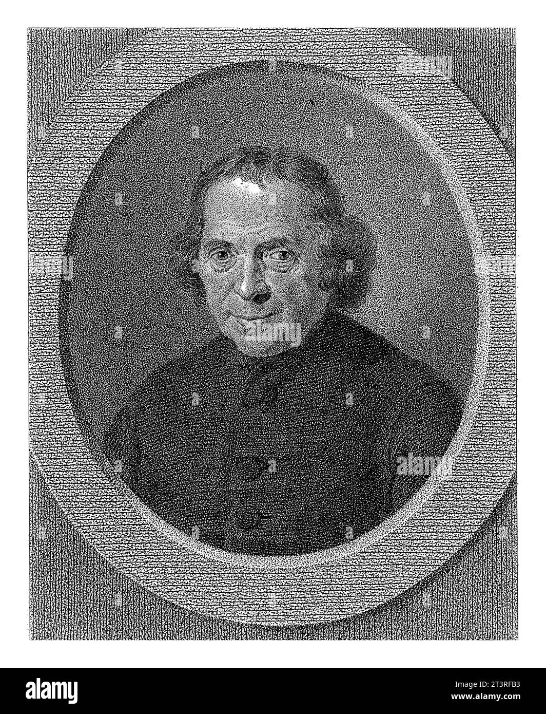 Portrait du prédicateur Jan Nieuwenhuyzen, Lambertus Antonius Claessens, d'après Adriaan de Lelie, en ou après 1799 - c. 1808 Banque D'Images